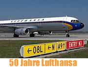 Mit einem Sonderflug feierte die Lufthansa am 1.4.2005 ihren 50 Geburtstag (Foto: Martin Schmitz)